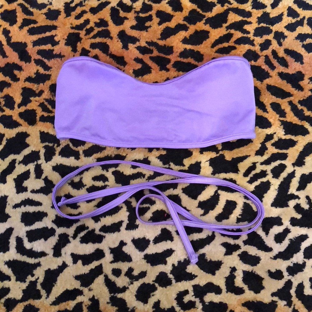 American Apparel Lavender Strapless Bandeau Bikini Top